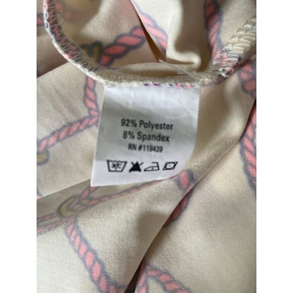 JB by Julie Brown Nautical Rope Print Wrap Dress, Sleeveless Women's Size L - Picture 10 of 10